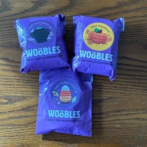 Woobles Halloween Accessory Kits, Cauldron, Cancu Corn, Tiny Pumpkin no hook